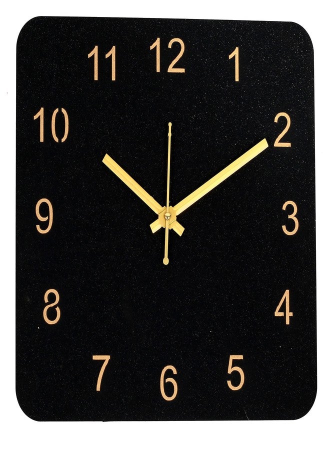 Unique Craft Analog Wooden Antique Design Wall Clock for Living Room, Bedroom Wall, Home and Office, Black, MD_UNQ-017 - Image 1